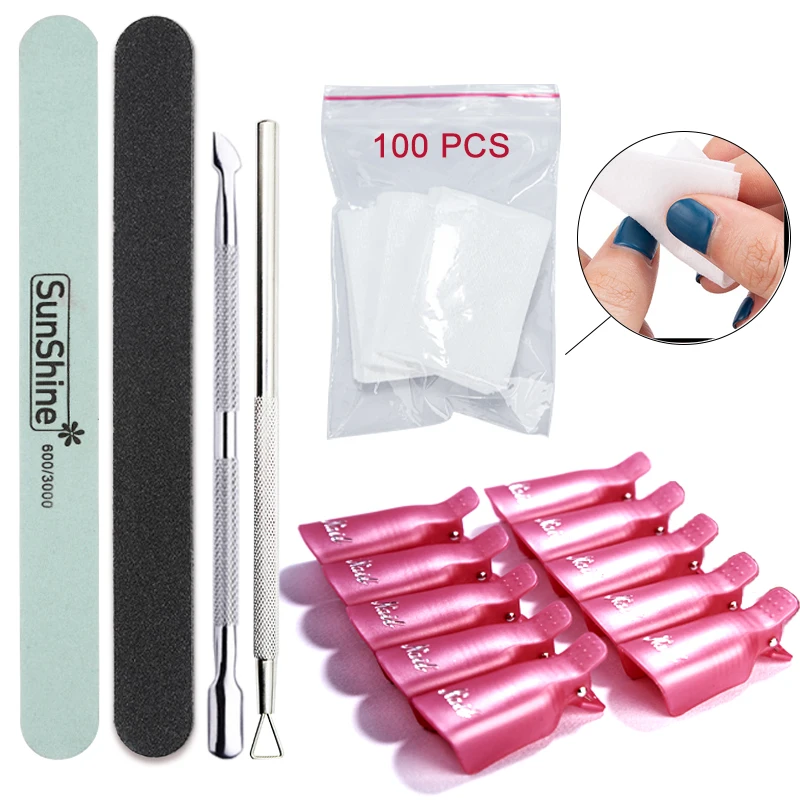 Dip Powder Nail - Empujador de cutículas para remojar, Kit