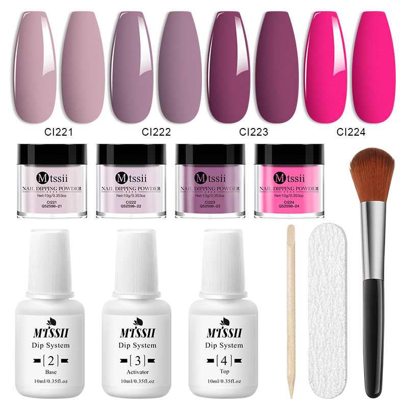 Dip Powder Nail - Kit de 10 Polvos para Uñas