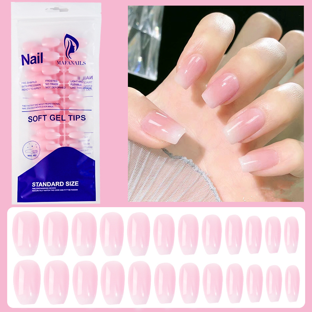 Nail Art Xl - 120 Uñas Postizas Blancas Nude con