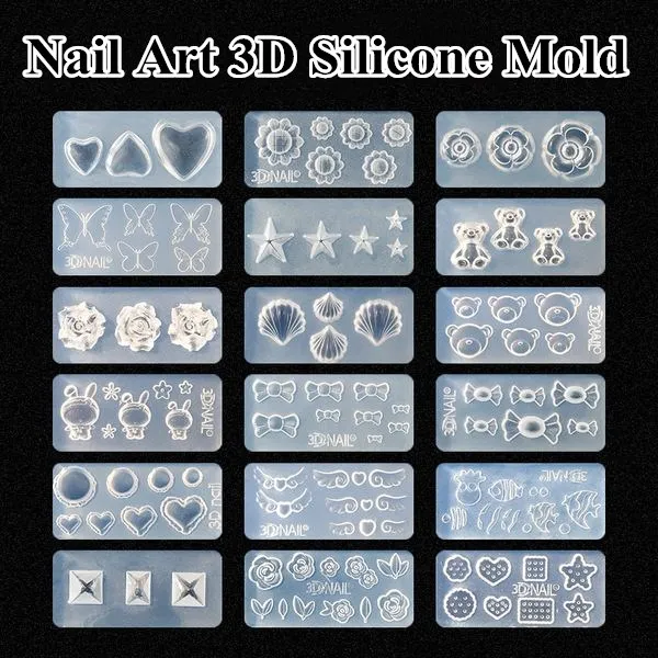 Nail Art Xl - M155-239 Molde Acrílico 3D para Decoración