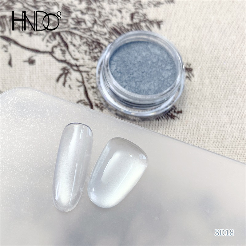 Dip Powder Nail - HNDO nuevo plata blanco 3D ojo