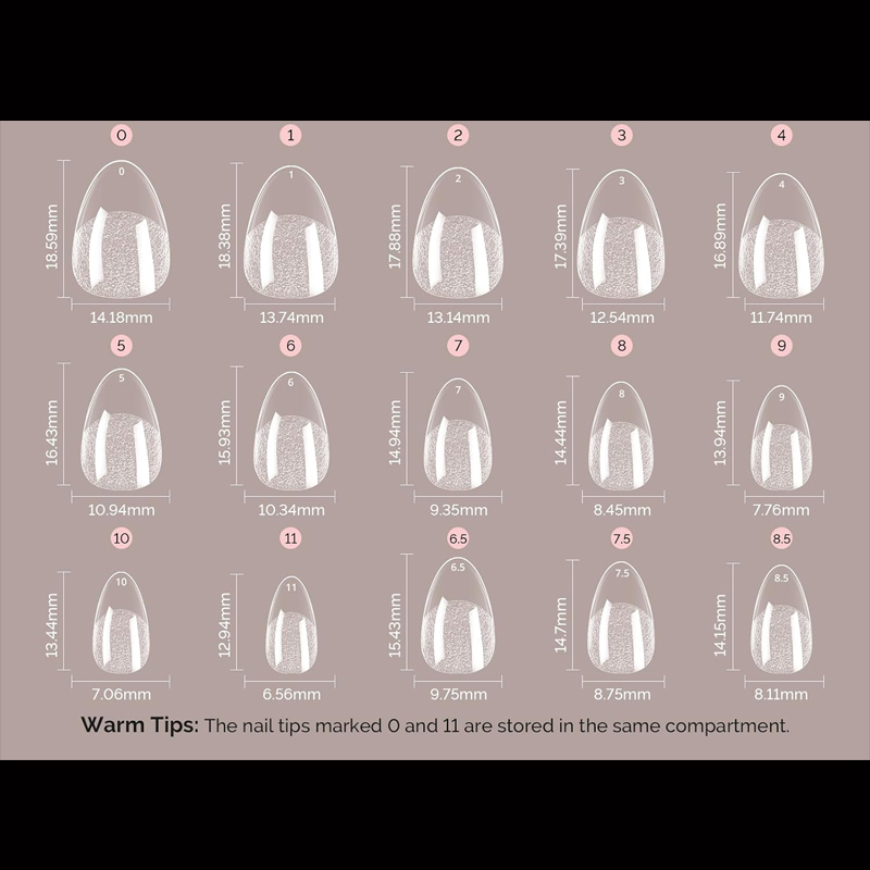 Puntas de Uñas Ultra Cortas en - Nail Art Xl reseña y precio