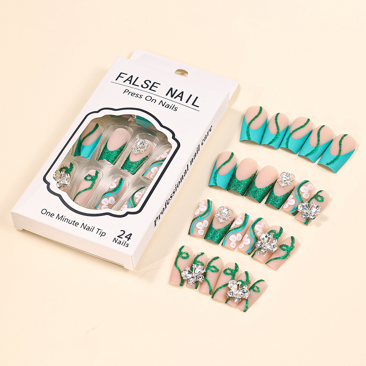 Uñas postizas de bailarina con - Nail Art French reseña y precio
