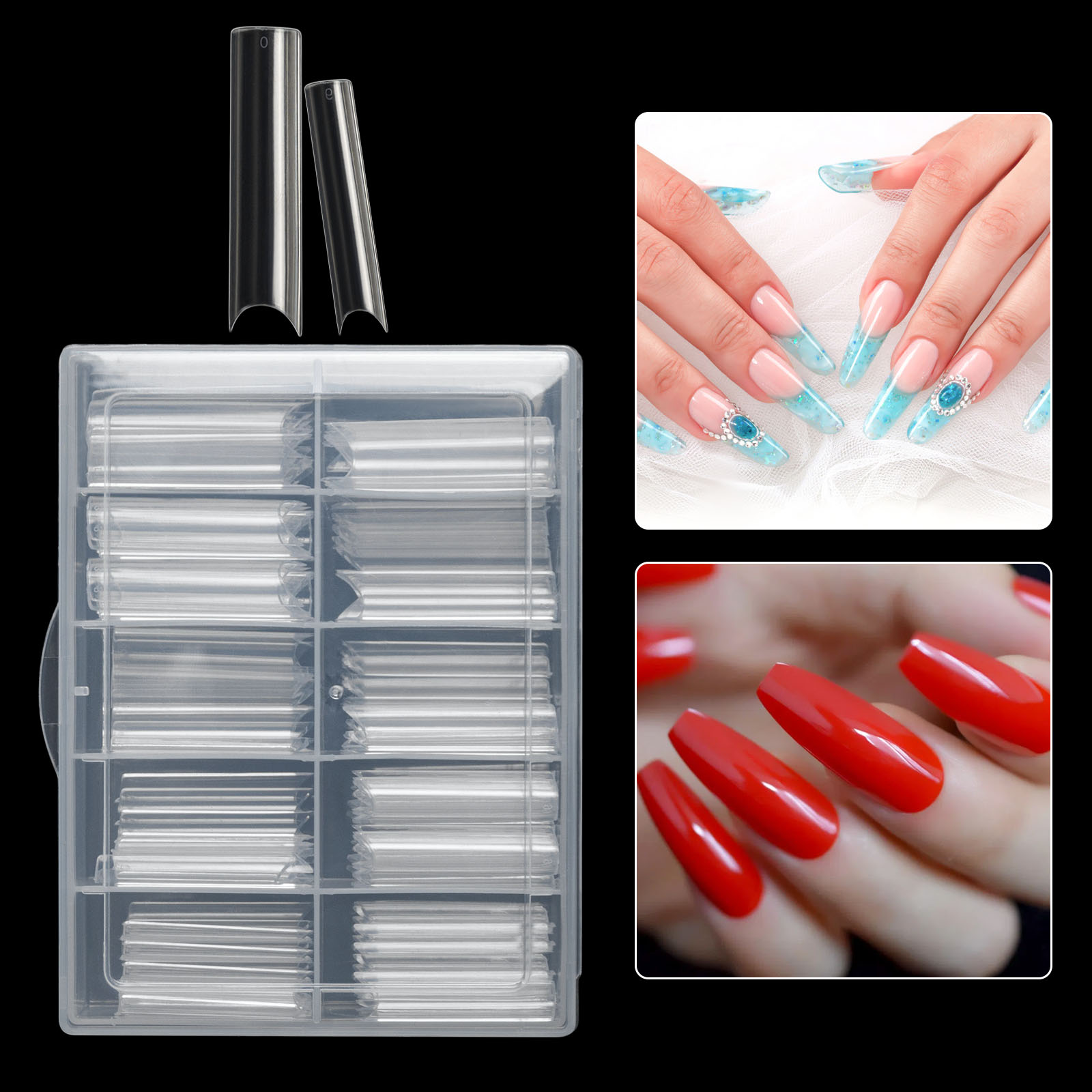 100 unids/caja XXL puntas de u - Nail Art Xl reseña y precio