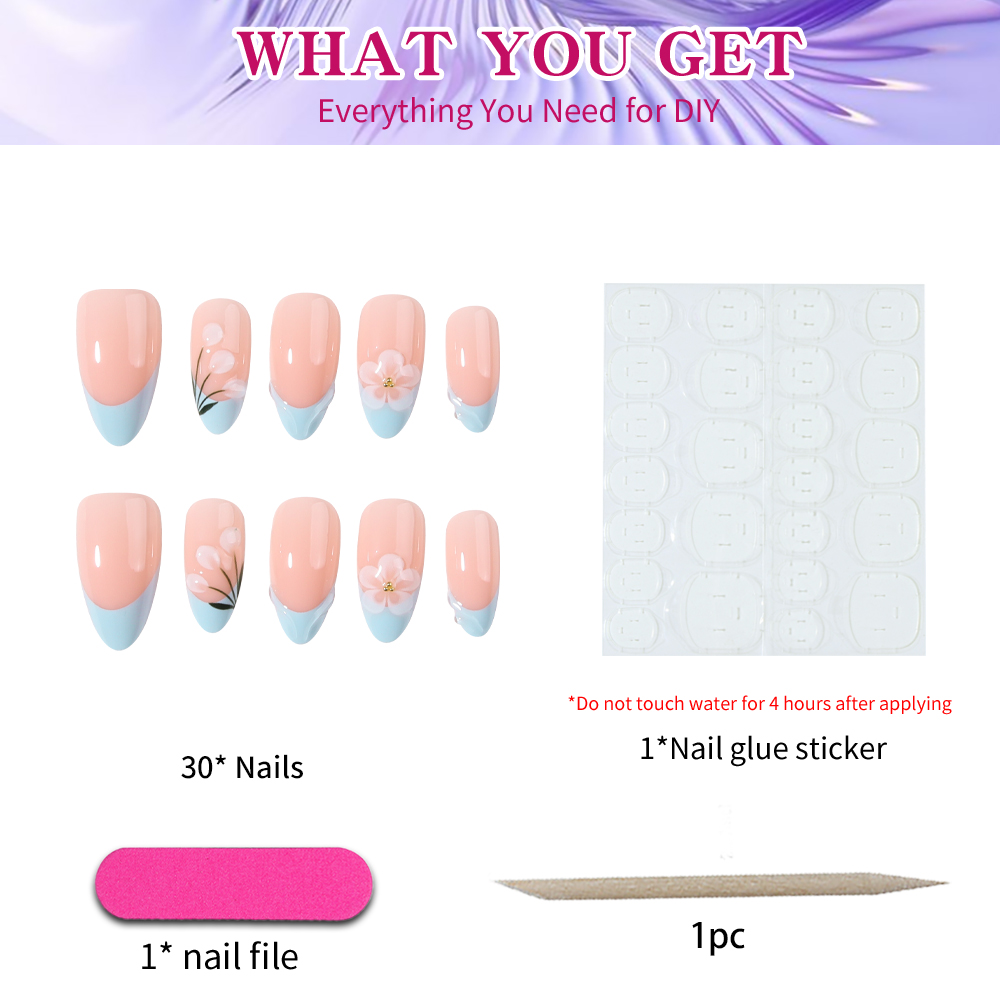 30 piezas de pegatinas para uñ - Nail Art French reseña y precio