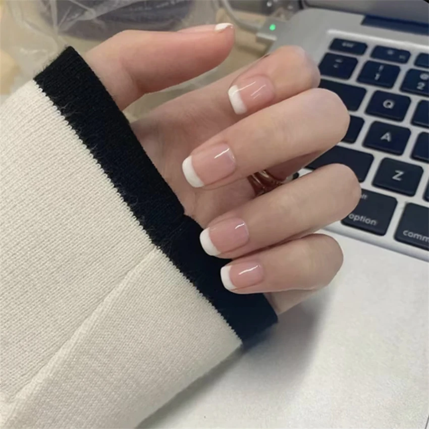 24 unids/set de uñas cortas mi - Nail Art French reseña y precio