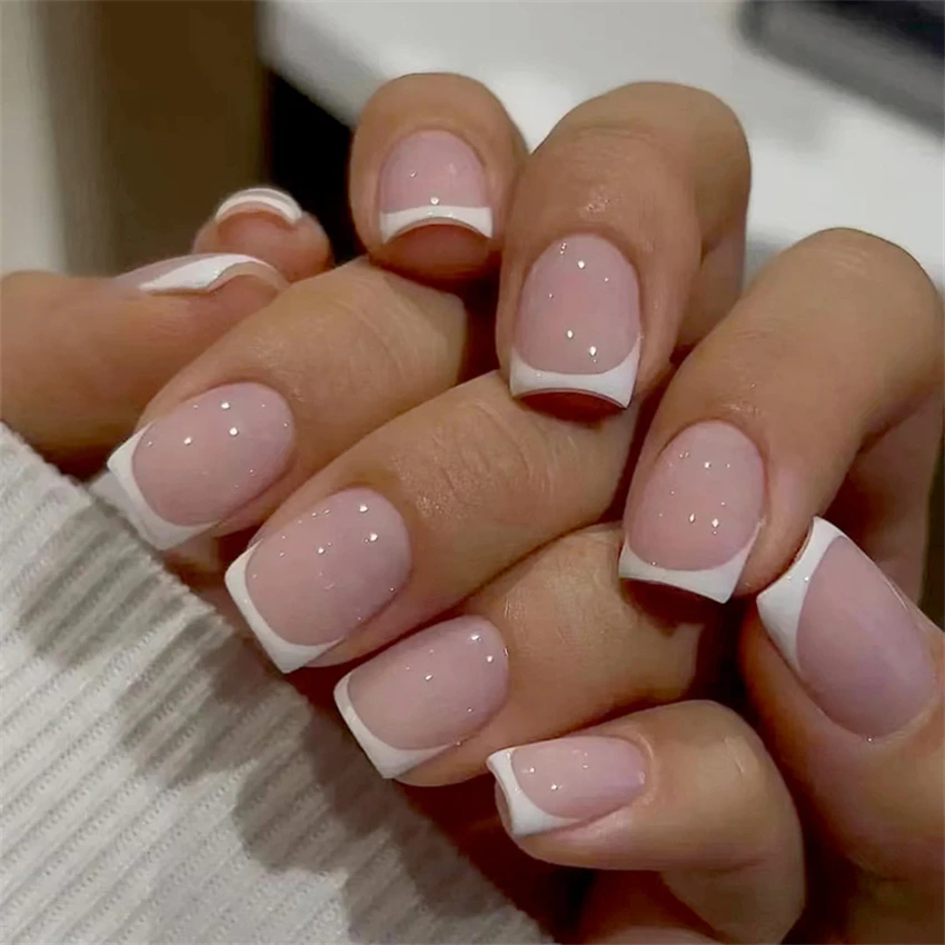 24 unids/set de uñas cortas mi - Nail Art French reseña y precio