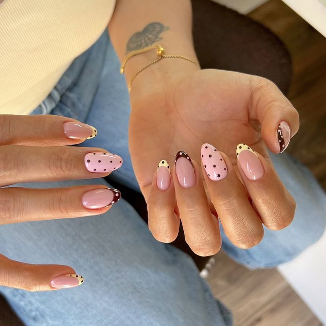 Juego de 24 Uñas Postizas Alme - Nail Art French reseña y precio
