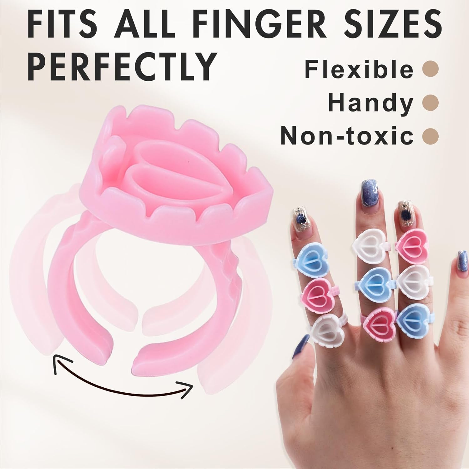 100 Anillos de Pegamento para  - Nail Art Extension reseña y precio