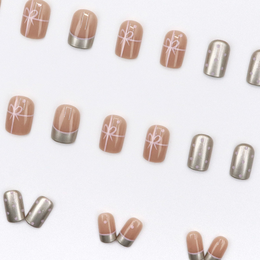 Uñas postizas cortas cuadradas - Nail Art French reseña y precio