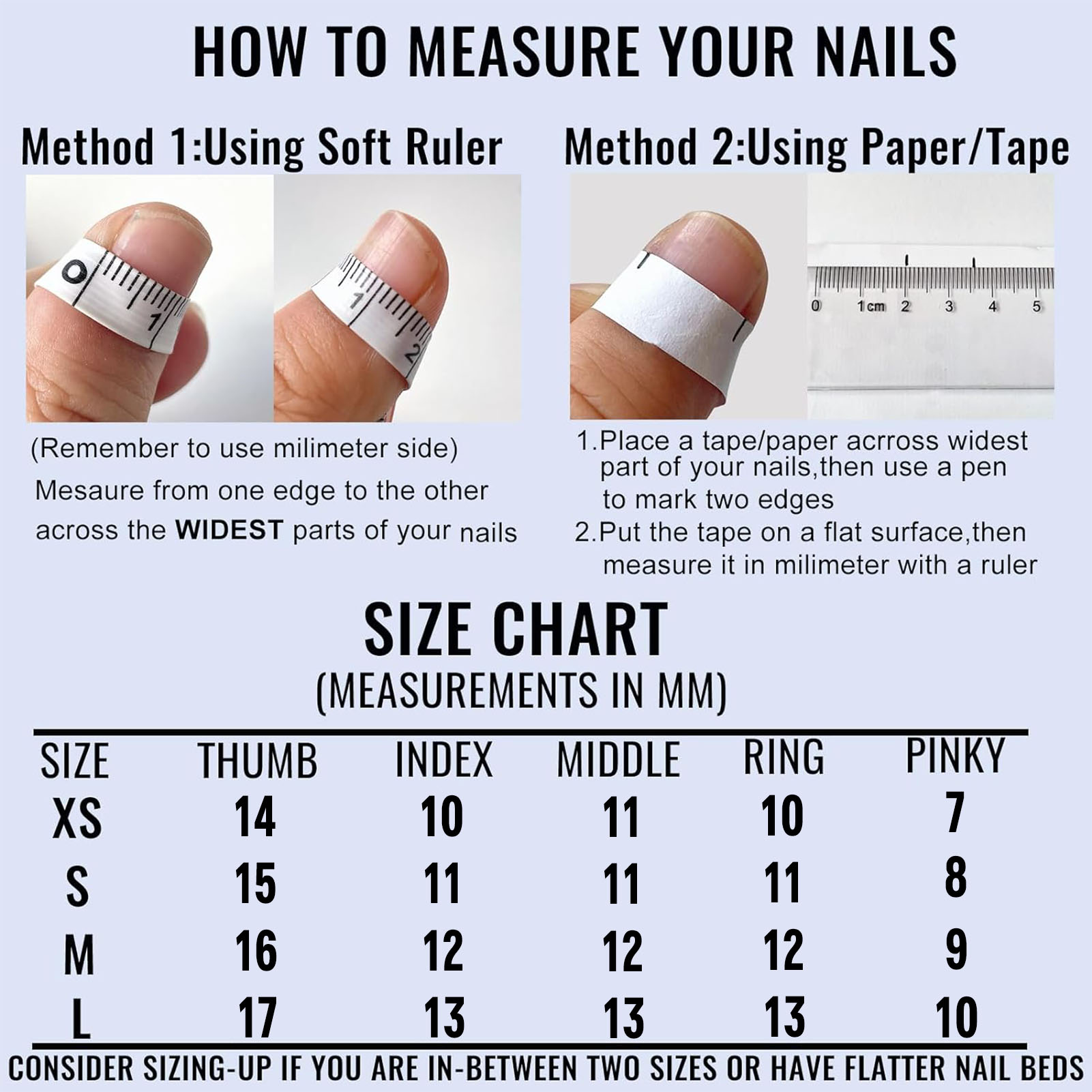 Uñas postizas con puntas franc - Nail Art French reseña y precio