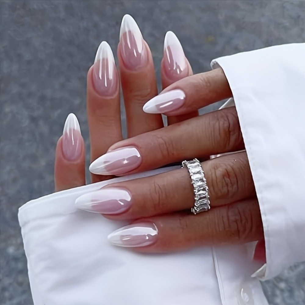 24 Uñas Postizas Blancas Lecho - Nail Art Extension reseña y precio